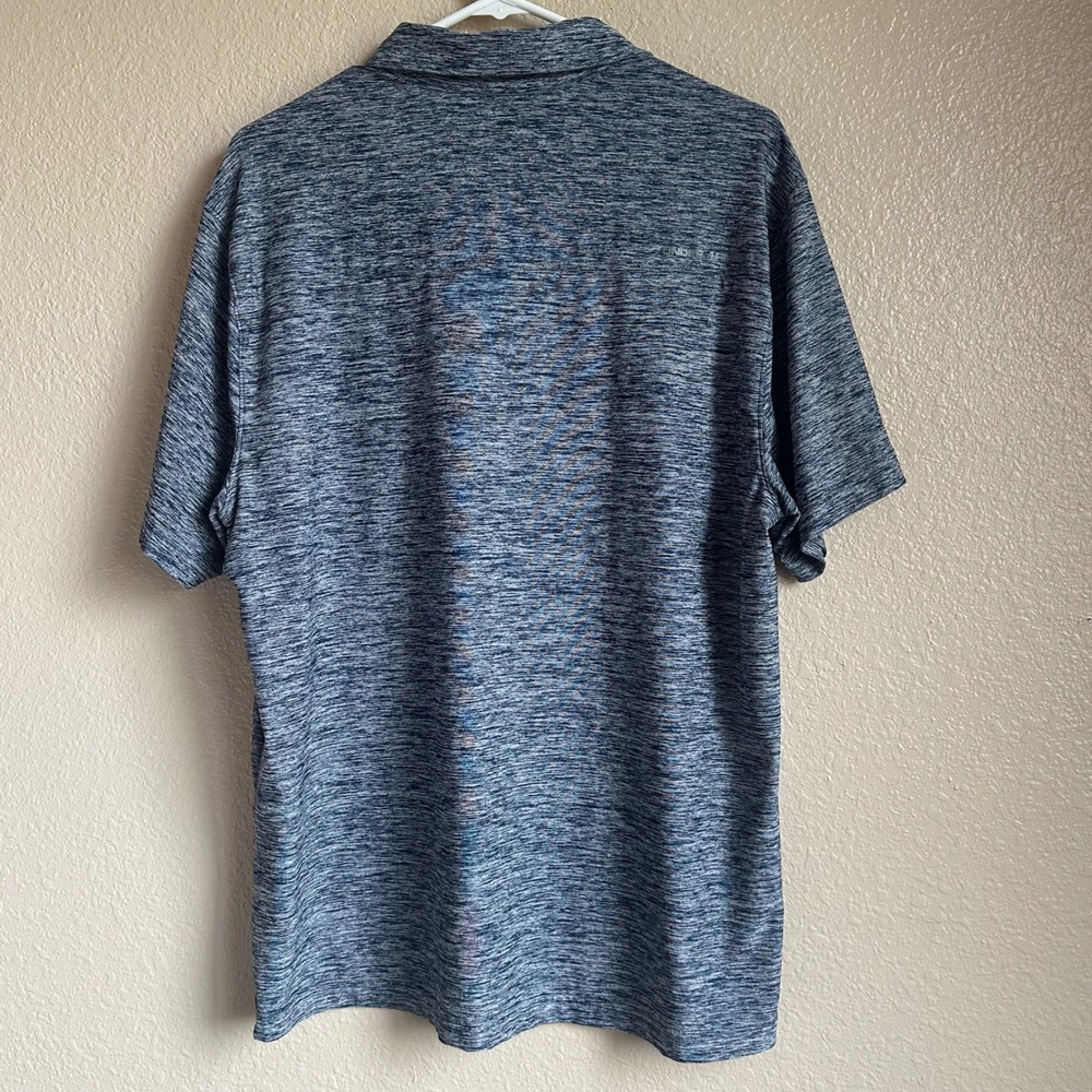 Under Armour Mens HeatGear Polo Shirt Blue Space Dye Heather 1291347 Large - Picture 3 of 8